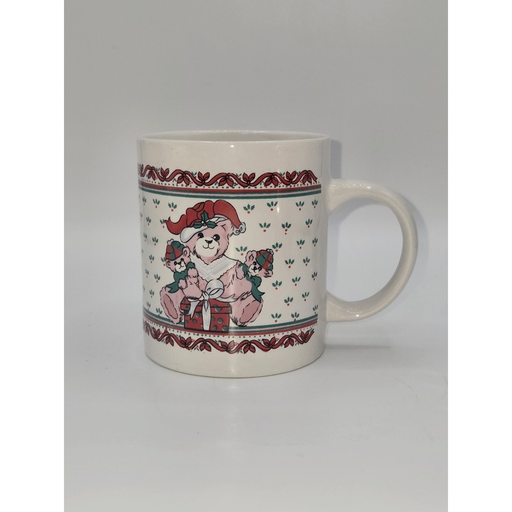 Vintage‎ Christmas Teddy Bear Santa Mug